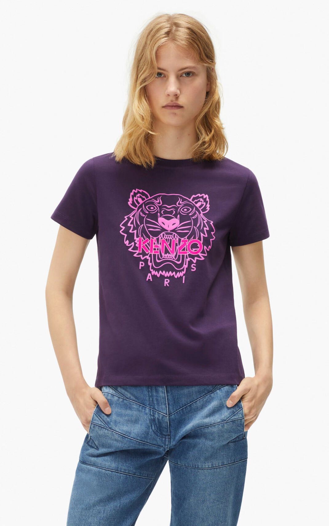 Camiseta Kenzo Tiger Feminino - Roxo | 365FENUHW